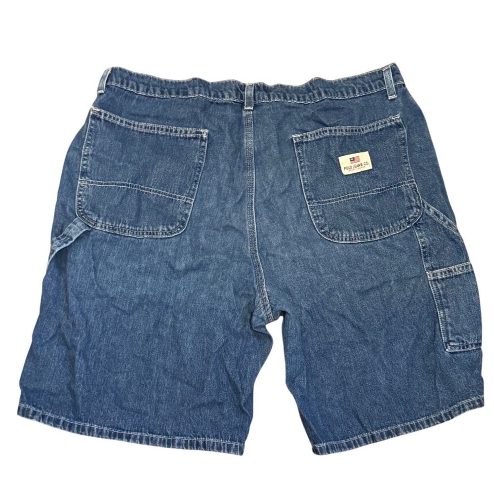 Vintage Polo Jeans Co. Carpenter Denim Shorts Men Size 38 Blue 100% Cotton Carpe
